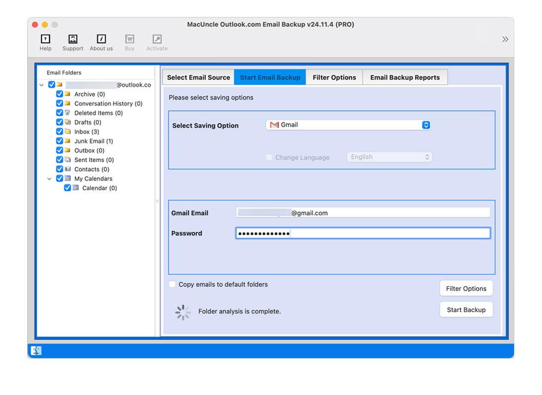 enter gmail credentials