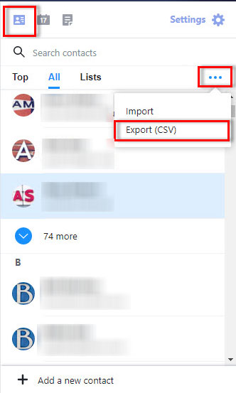 Export Yahoo Contacts to CSV