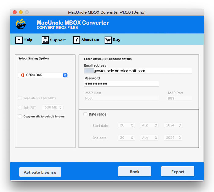 choose office 365 and enter login details