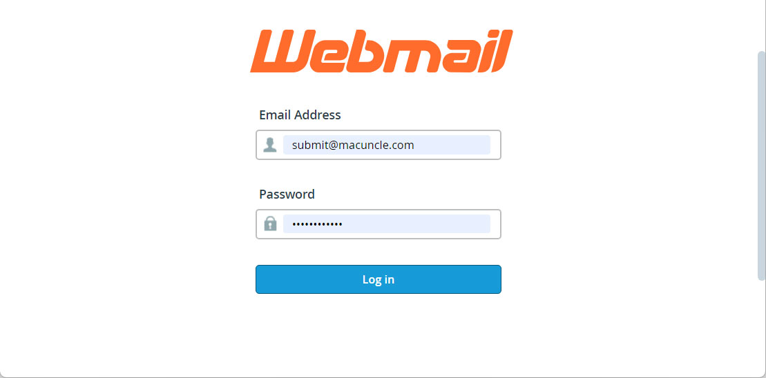 sign in to roundcube