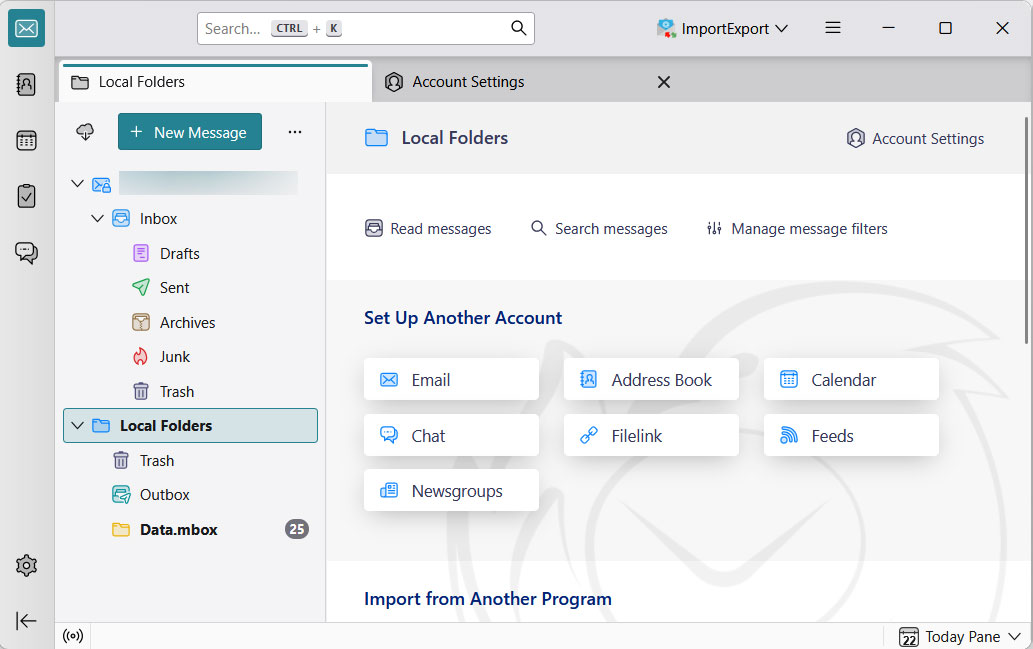 mbox ファイルを Thunderbird にインポートする