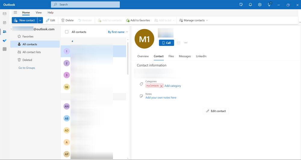 go to people in outlook