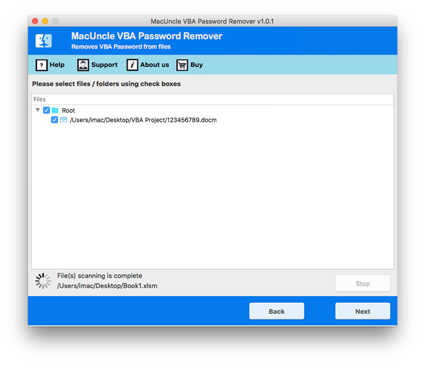 Select the Required files