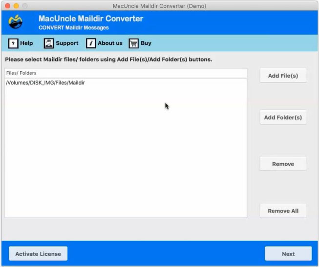 Add Maildir files to the software