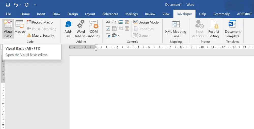 Start MS Word