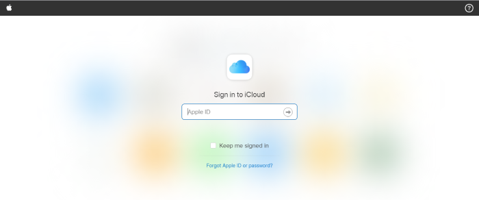 login to icloud account